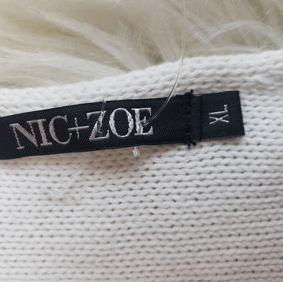 Nic + Zoe Sea Level Fringe White Sweater - Picture 6 of 9